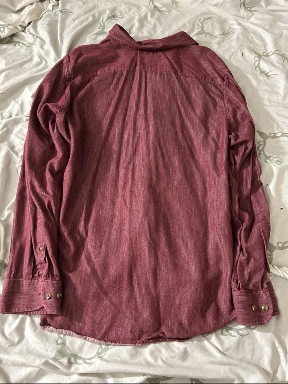 XL Men's Banana Republic Long-Sleeve Button-Up Shirt - Burgundy